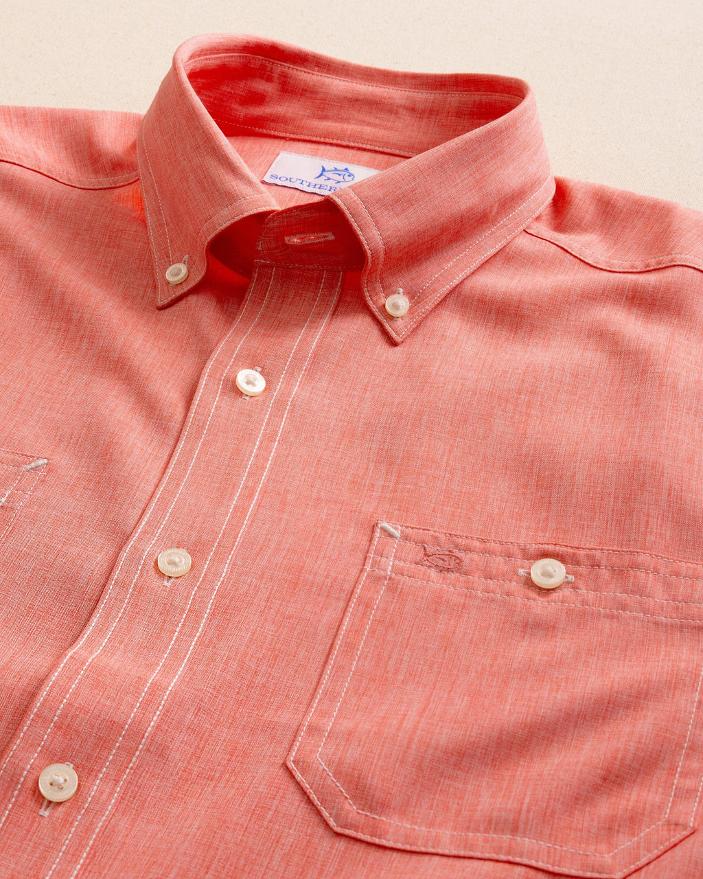Southern Tide Dock Shirt - Sunkist Coral