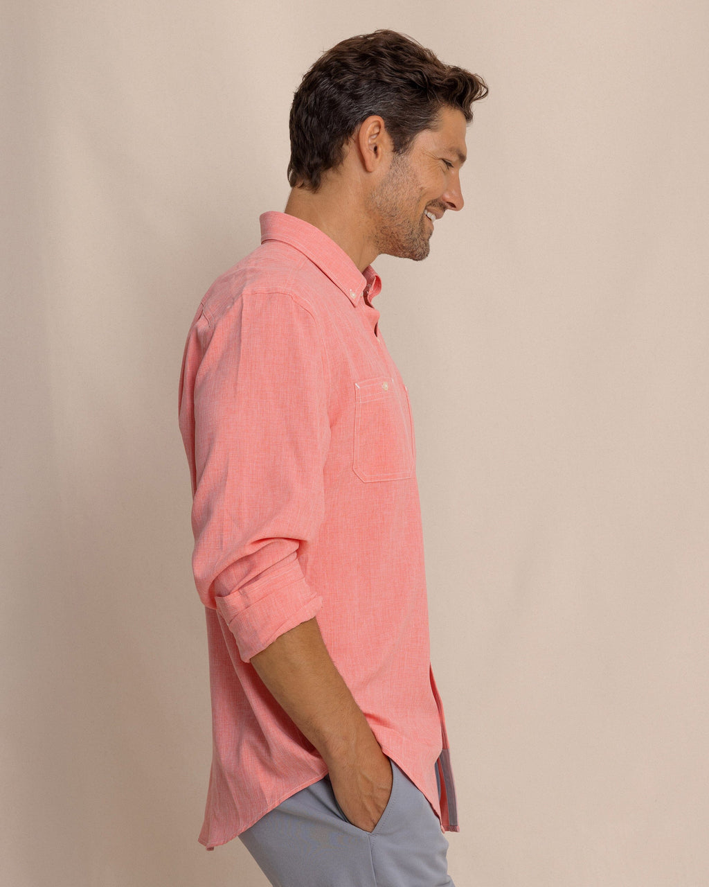Southern Tide Dock Shirt - Sunkist Coral