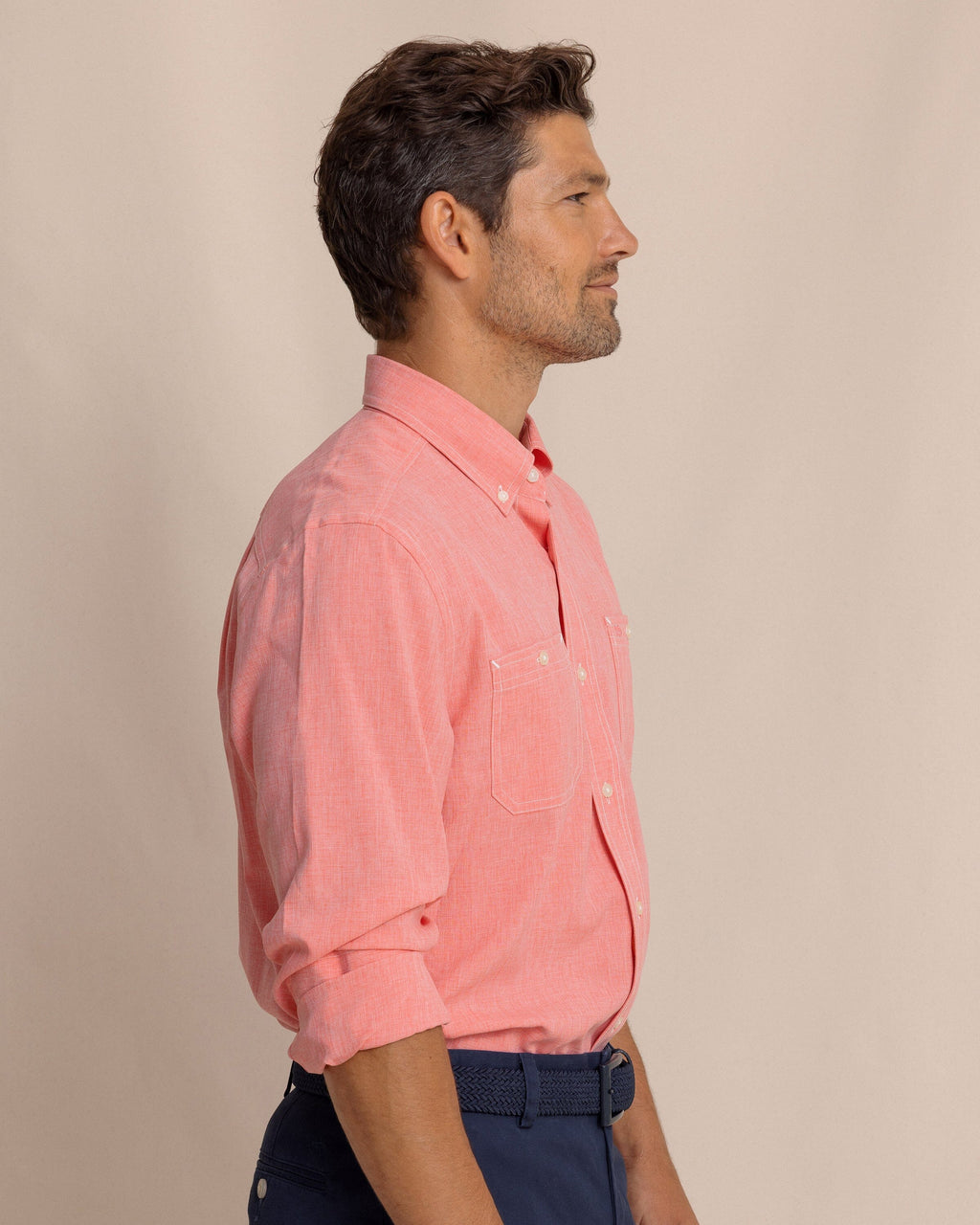 Southern Tide Dock Shirt - Sunkist Coral
